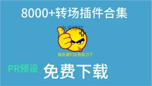 8000款+全新PR无缝转场预设合集 让你的作品狂拽酷炫吊炸天-半文绿软