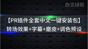 PR插件全套中文一键安装包 转场效果+字幕+磨皮+调色预设,支持Win/Mac-半文绿软