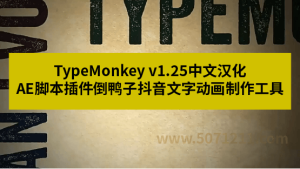 AE文字动画脚本 倒鸭子TypeMonkey-半文绿软