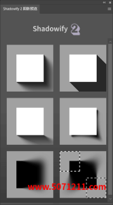 PS扩展 快速阴影生成Shadowify 2-Blur & Shadow Kit 中文汉化版-半文绿软