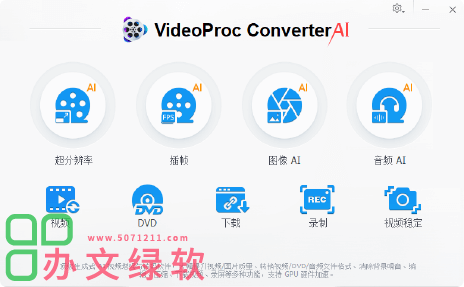 图片[1]-便携式多功能视频处理VideoProc Converter AI 8.0 Portable-半文绿软